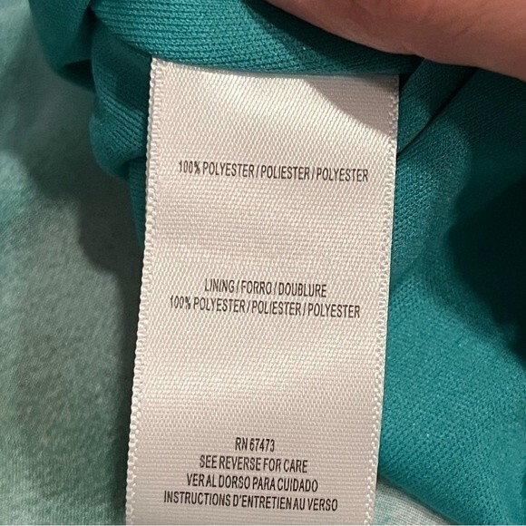 NWT Taylor Tie-Dye Smocked Bodice Mock Neckline Sleeveless Trapeze Dress Size M - Picture 12 of 13